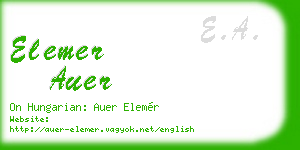 elemer auer business card